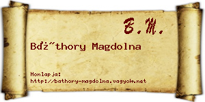Báthory Magdolna névjegykártya